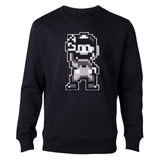 Super Mario Bros. Chenille 16-bit Mario Peace Sweater, Male, Extra Extra Large, Black