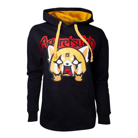 Retsuko Rage Embroidered Hoodie, Female, Extra Extra Large, Black