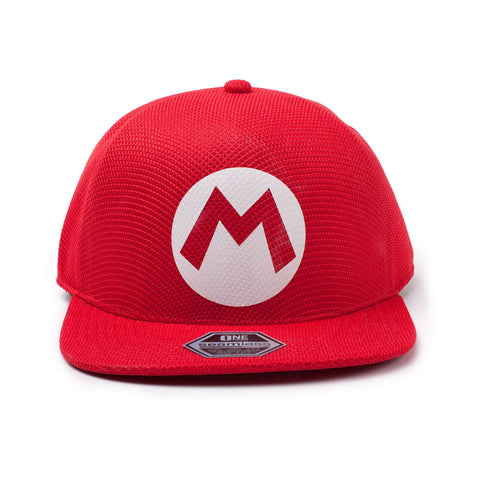 Super Mario Bros. Mario Logo Seamless Baseball Cap, Unisex, Red