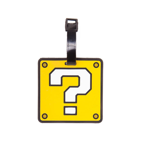 Super Mario Bros. Question Mark Box Rubber Luggage Tag, One Size, Multi-colour