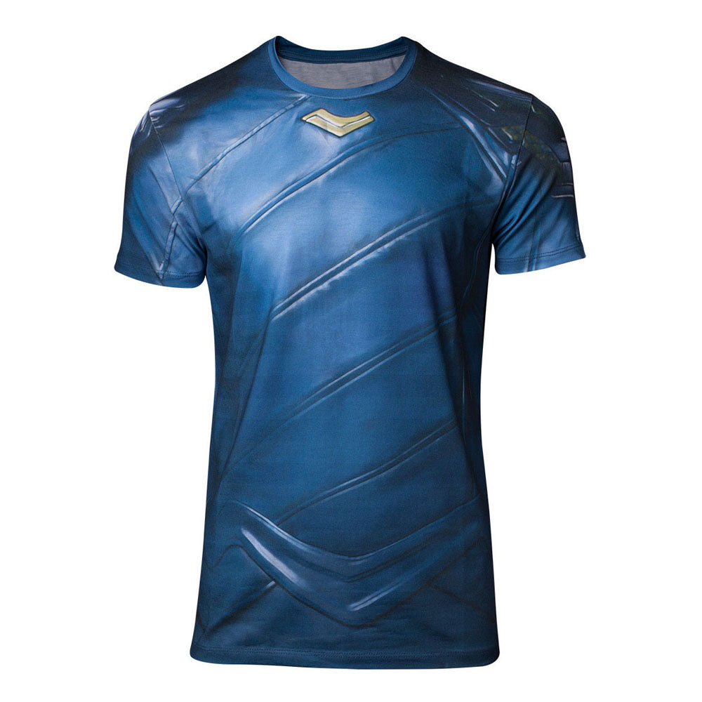 Thor Ragnarok Loki Armor Sublimation T-shirt, Male, Large, Blue-black