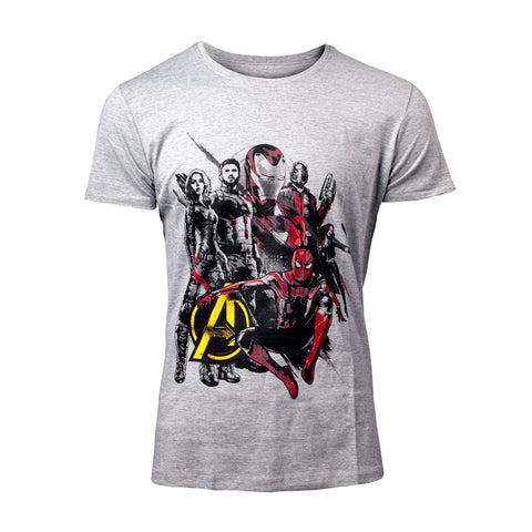 Avengers: Infinity War Characters T-shirt, Male, Large, Grey