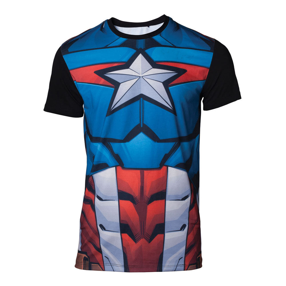 Captain America Sublimation T-shirt, Male, Extra Extra Large, Multi-colour