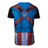 Captain America Sublimation T-shirt, Male, Extra Extra Large, Multi-colour