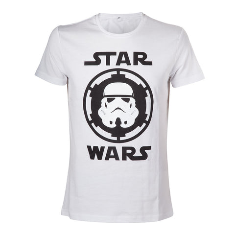 Stormtrooper Helmet Emblem T-shirt, Male, Large, White