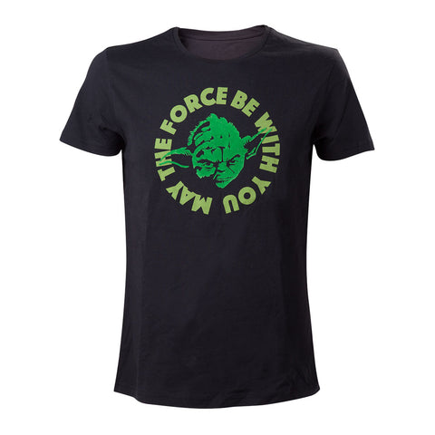 Yoda....'may The Force Be With You' T-shirt, Male, Extra Extra Large, Black