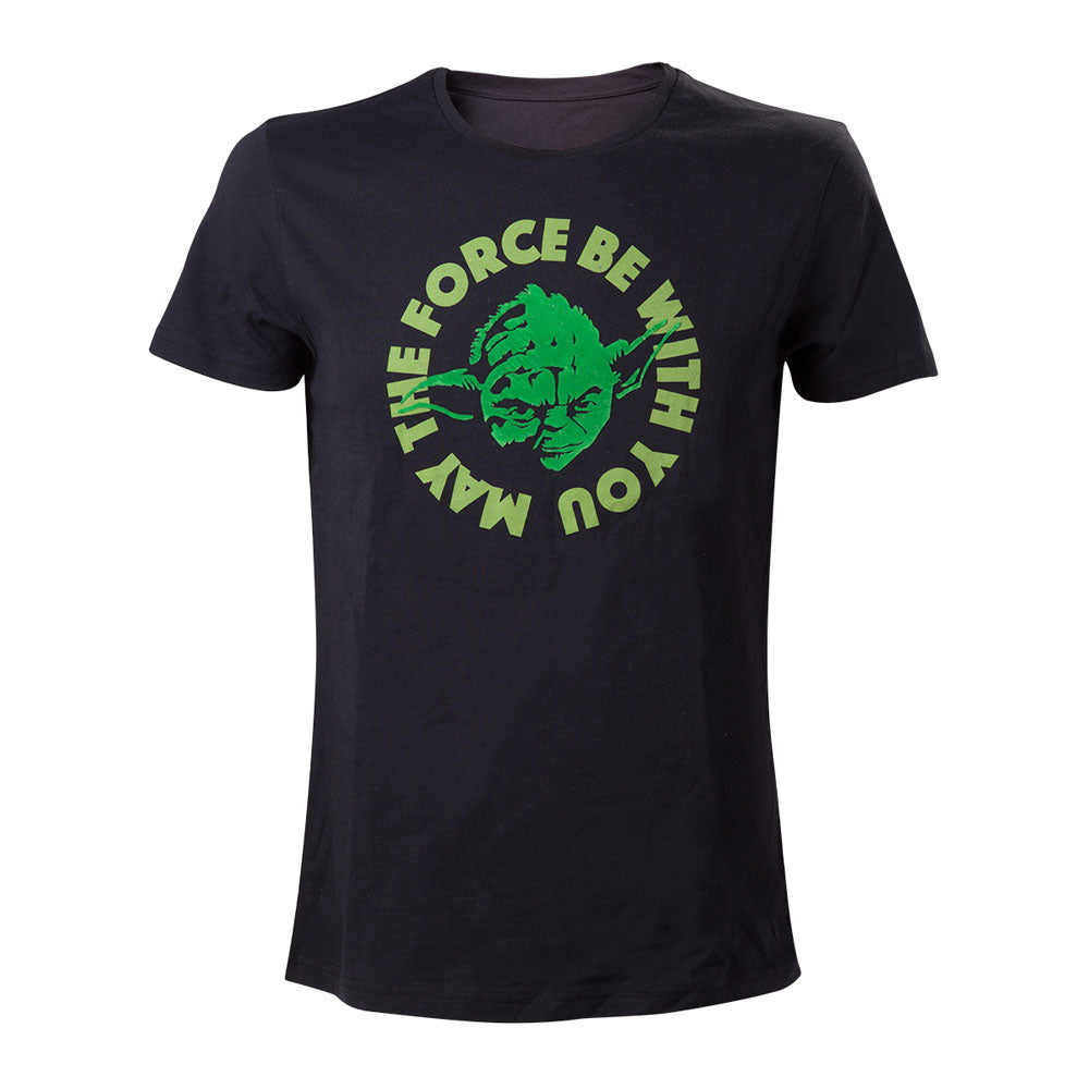 Yoda....'may The Force Be With You' T-shirt, Male, Small, Black