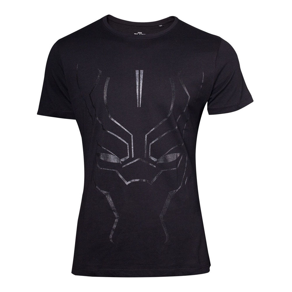 Black Panther Black On Black Face T-shirt, Male, Medium, Black