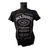 Classic Old No.7 Brand Logo Acid Washed T-shirt, Male, Large, Black