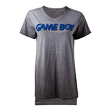 Gameboy 3d Logo Oil Washed T-shirt, Female, Extra Extra Large, Grey