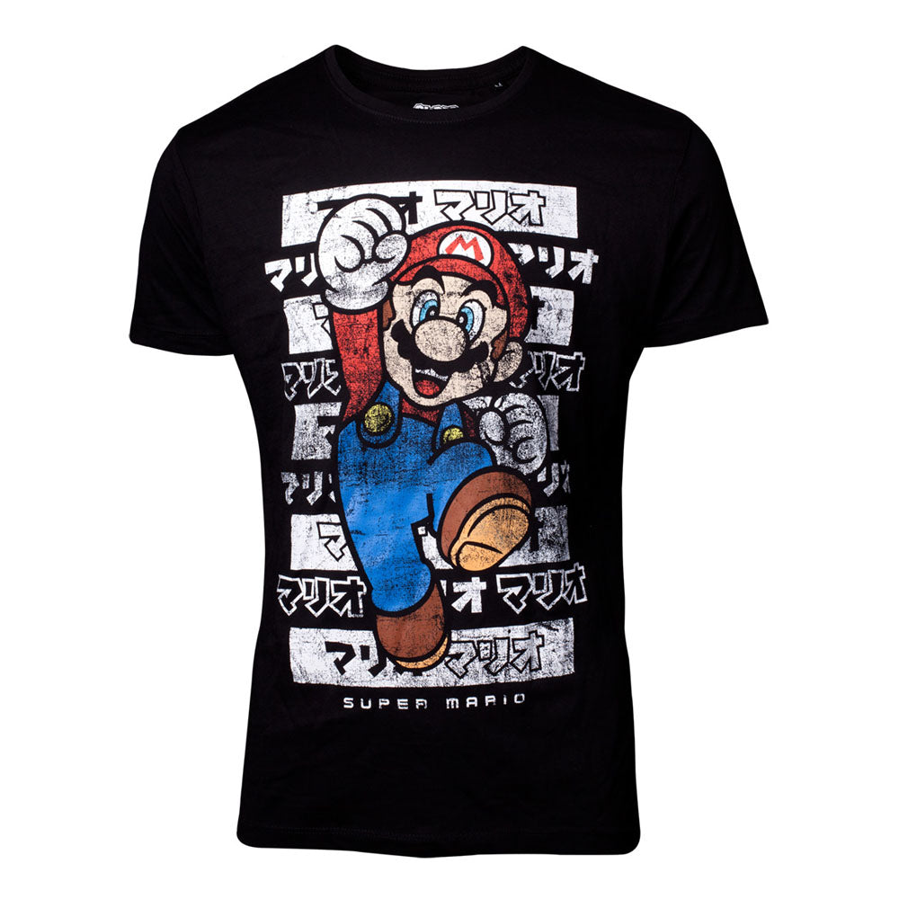 Super Mario Bros. Mario Core Kanto T-shirt, Male, Small, Black