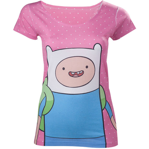 Finn With Dots T-shirt, Female, Extra Large, Pink