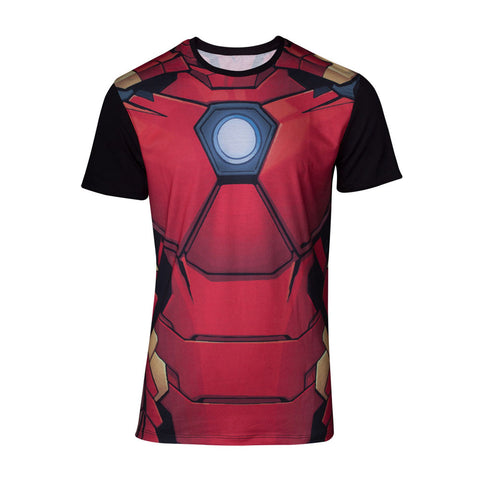 Iron Man Suit Sublimation T-shirt, Male, Large, Multi-colour