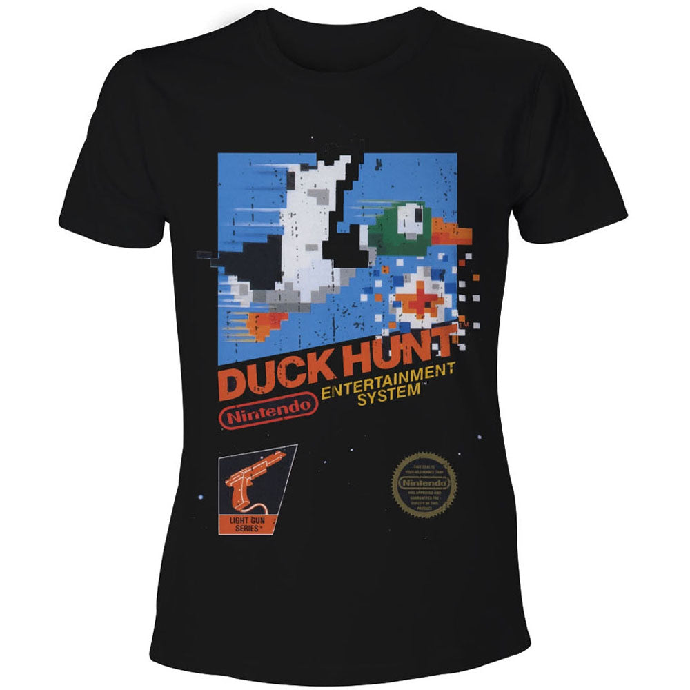 Duck Hunt Game Cover T-shirt, Male, Large, Black