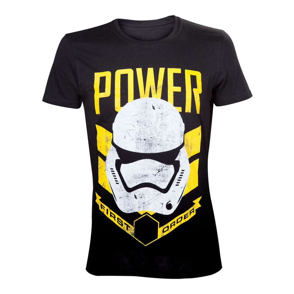 Vii The Force Awakens Stormtrooper First Order Power T-shirt, Male, Large, Black