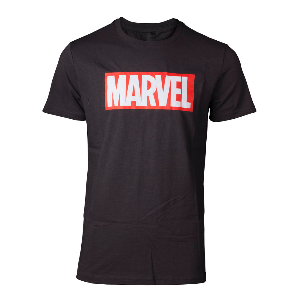 Marvel Logo T-shirt, Male, Small, Black