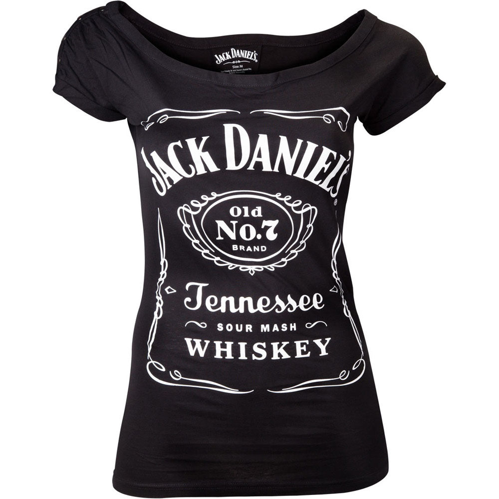 Classic Old No.7 Brand Logo Skinny T-shirt, Female, Small, Black