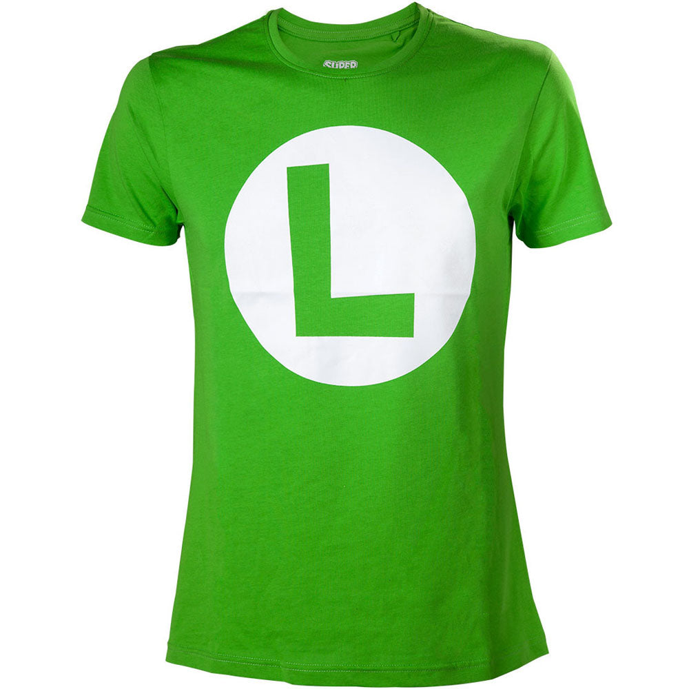 Super Mario Bros. Big Luigi Logo T-shirt, Male, Large, Green