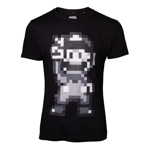 Super Mario Bros. 16-bit Mario Peace T-shirt, Male, Medium, Black