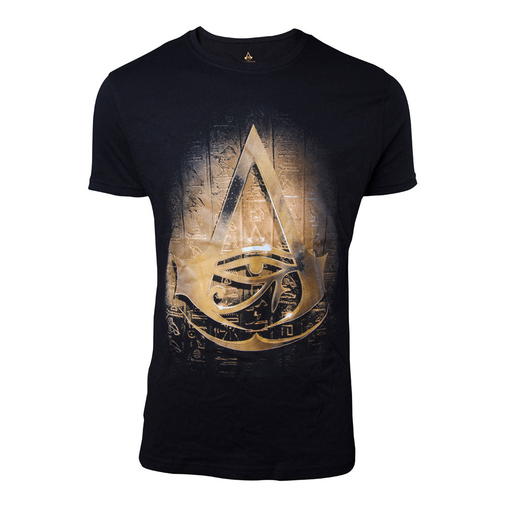 Origins Hieroglyph Crest T-shirt, Male, Extra Extra Large, Black