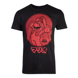 Super Mario Bros. Red Jumping Mario T-shirt, Unisex, Extra Extra Large, Black