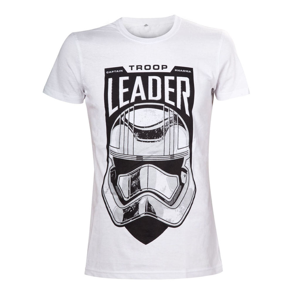 Vii The Force Awakens Troop Leader Stormtrooper T-shirt, Male, Medium, White