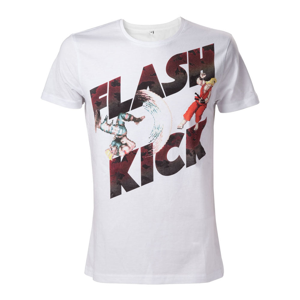 Street Fighter Iv Guile's Flash Kick T-shirt, Male, Extra Large, White