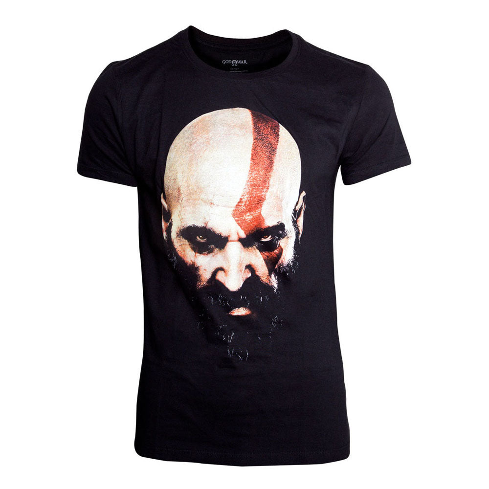 Kratos Face T-shirt, Male, Large, Black