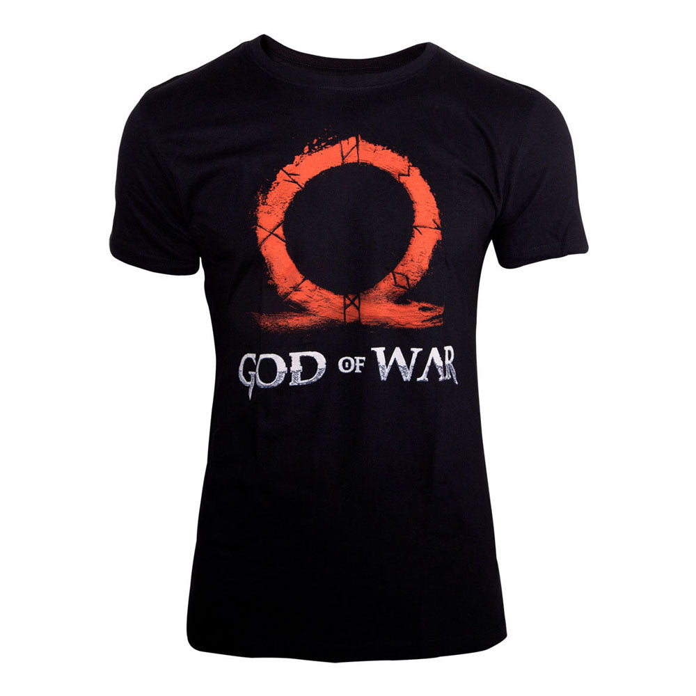 Ohm Sign Rune Engraving T-shirt, Male, Medium, Black