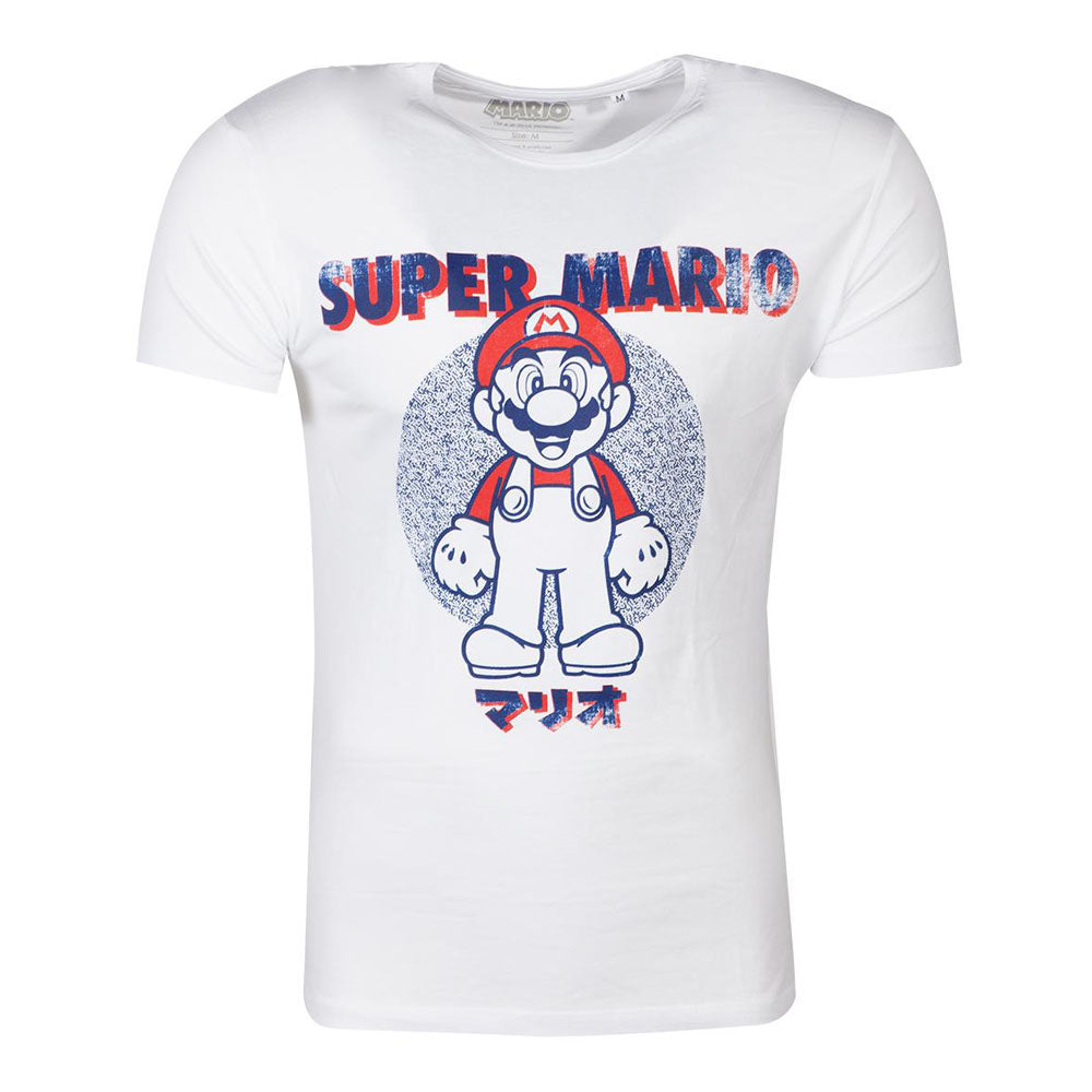 Super Mario Bros. Anatomy Mario T-shirt, Unisex, Extra Extra Large, White