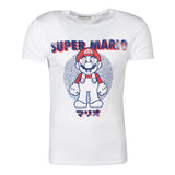 Super Mario Bros. Anatomy Mario T-shirt, Unisex, Large, White