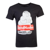 Sendnudes T-shirt, Male, Extra Extra Large, Black