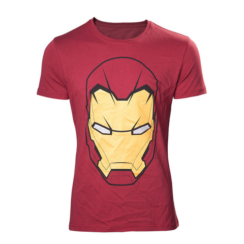 Iron Man Mask T-shirt, Male, Medium, Red