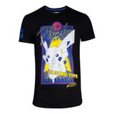 Pikachu Electric Type City T-shirt, Male, Extra Large, Black