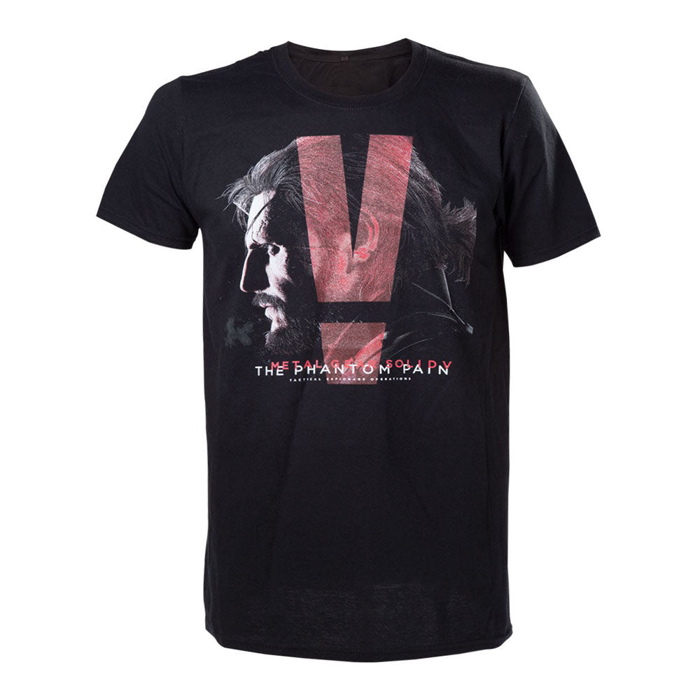 V Phantom Pain Box Cover T-shirt, Male, Medium, Black