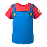 Super Mario Bros. Mario Novelty Cosplay T-shirt, Kid's Boy, 110-116, Years 4 To 6, Multi-colour