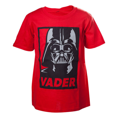 Darth Vader Framed Closeup T-shirt, Kid's Unisex, 122-128, Years 6 To 8, Red