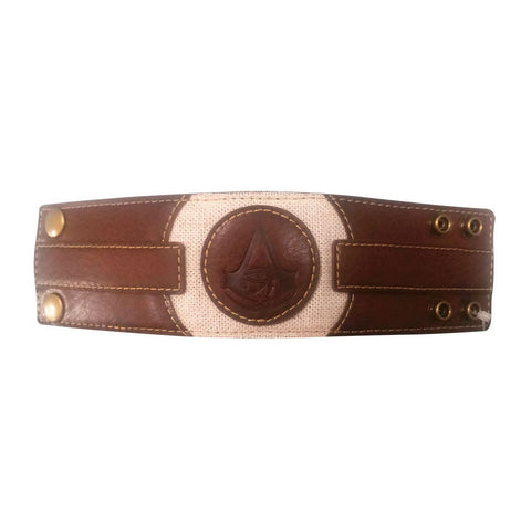 Origins Embossed Crest Wristband, Brown-tan