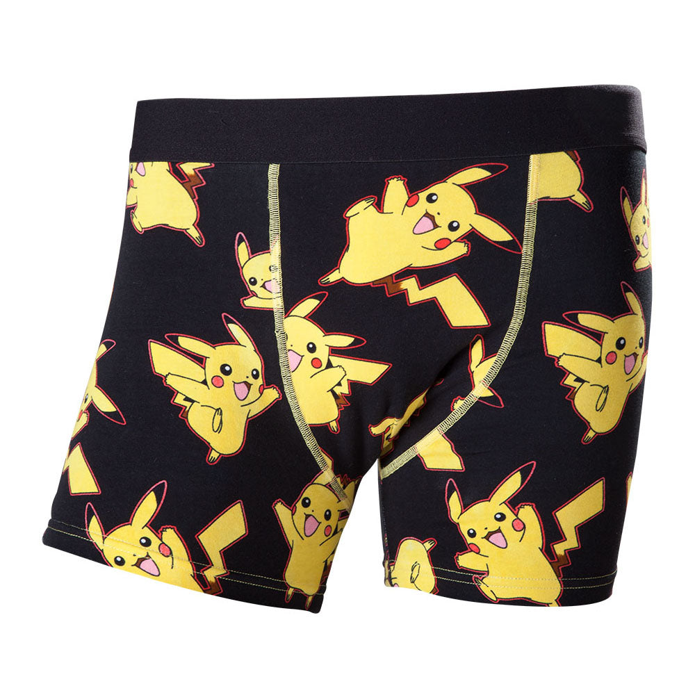 Dancing Pikachu All-over Pattern Boxer Short, Male, Extra Large, Black