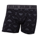 Legend Of Zelda Logo All-over Print Boxer Shorts Underwear, Male, Extra Large, Black-grey