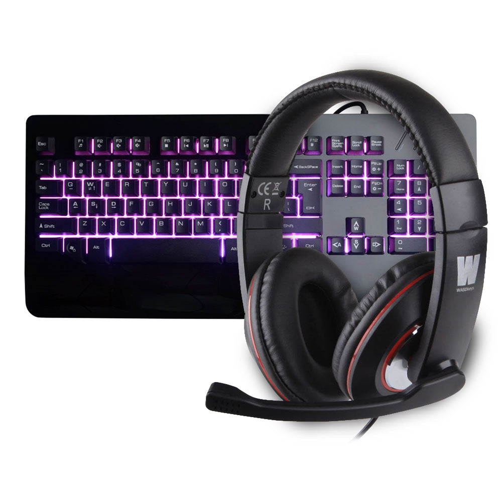 K300 Gaming Keyboard & H200 Stereo Gaming Headset, Black