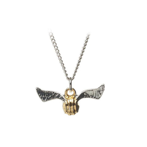 Golden Snitch Metal Pendant Necklace, Gold-silver