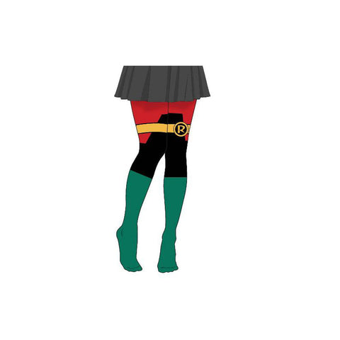 Batman Classic Robin Suit Tights, Female, Multi-colour