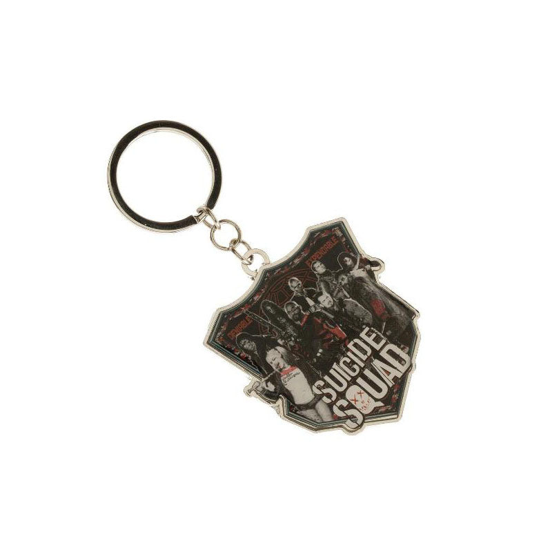 Suicide Squad 'the Squad' Printed Shield Keychain, Multi-colour