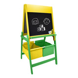 Double Sided Children's Wooden Art Easel With Creative Accessories Set