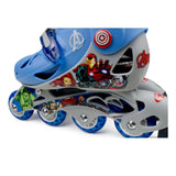 Avengers Assemble Kid's Inline Roller Skates, Adjustable Size From Euro 34 To 37-uk 2 To 4, Multi-colour