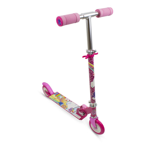 Dreamtopia Kid's Two Wheel Inline Foldable Scooter With Adjustable Handlebar And Front Plate, Multi-colour