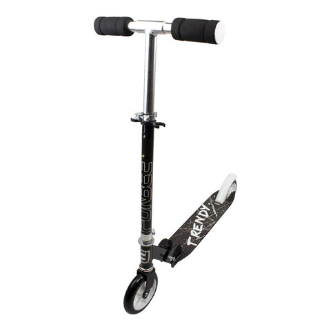 Street One Trendy 2-wheel Scooter With Adjustable Height & Rear Brake, Black-white