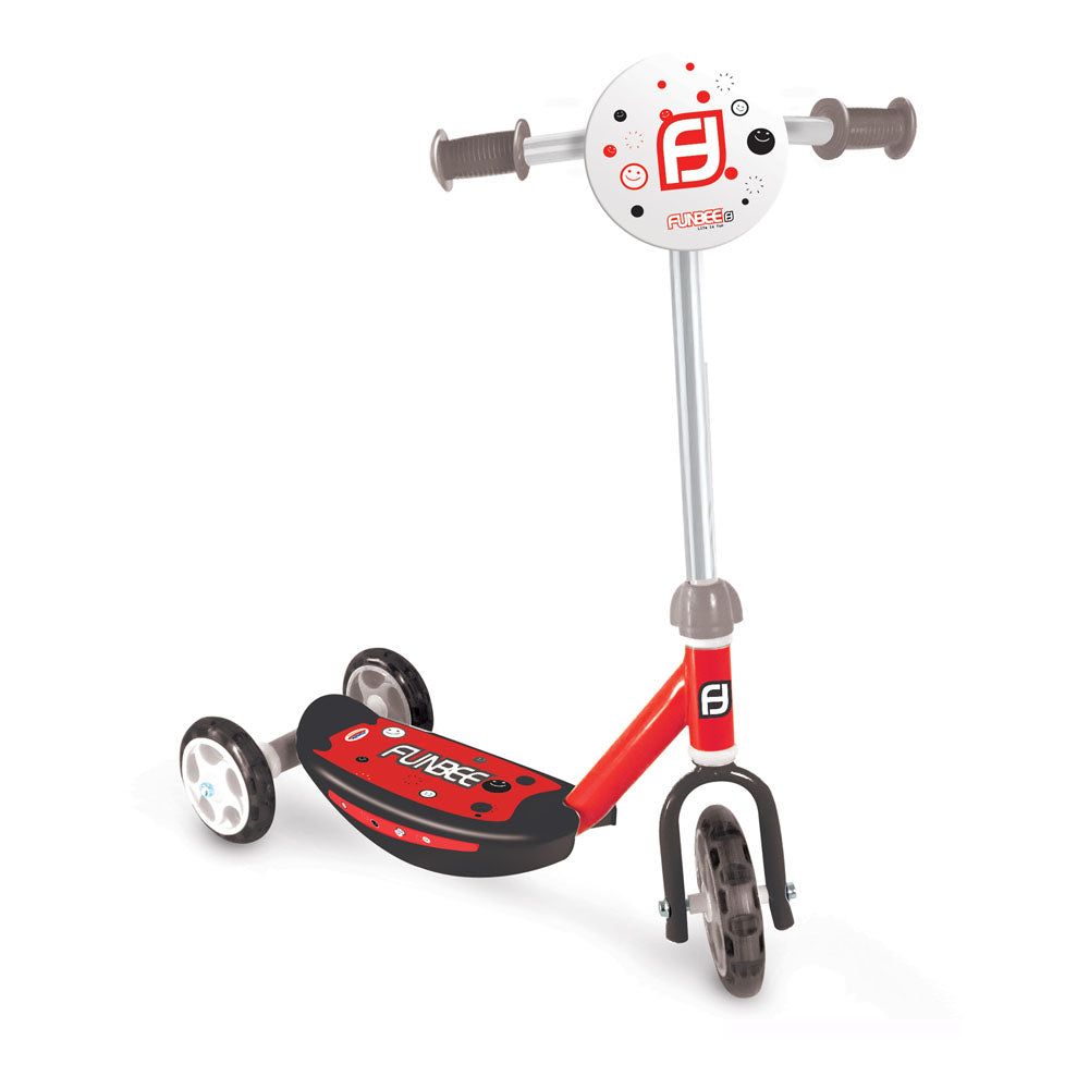 Kid's Three Wheel Tri Scooter With Adjustable Handlebar And Front Plate, Multi-colour