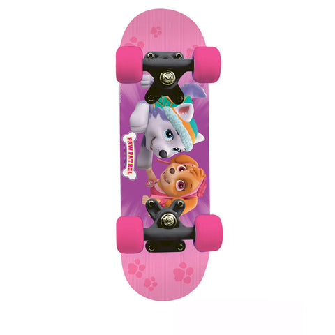 Kid's 17-inch Maple Wood Mini Skateboard Cruiser, Black-pink